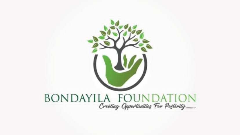 Bondayila Foundation logo: a green hand cradling a tree within a circular emblem, with the slogan 'Creating Opportunities For Posterity' below (text included).